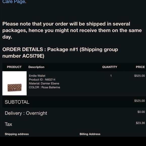 S🚫LD‼️ LV Emilie Wallet 💯 Authentic w/receipt Damier Ebene (Rose Ballerine) - Picture 3 of 8